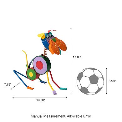 Glitzhome Playful Metal Novelty Puppy Garden Statue