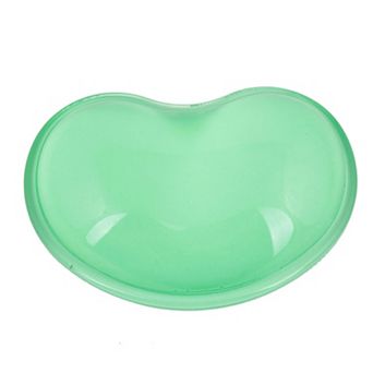 Clear Green Soft Heart Shape Gel Wrist Rest Computer Laptop Mouse Pad