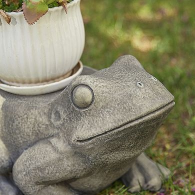 Glitzhome Versatile MGO Snail Garden Statue with Sculptural Design