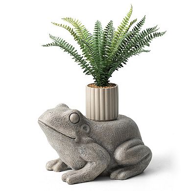 Glitzhome Versatile MGO Snail Garden Statue with Sculptural Design
