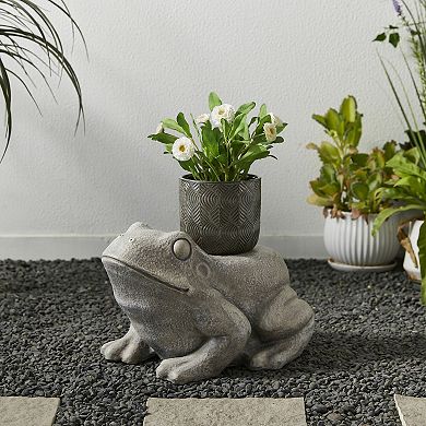 Glitzhome Versatile MGO Snail Garden Statue with Sculptural Design