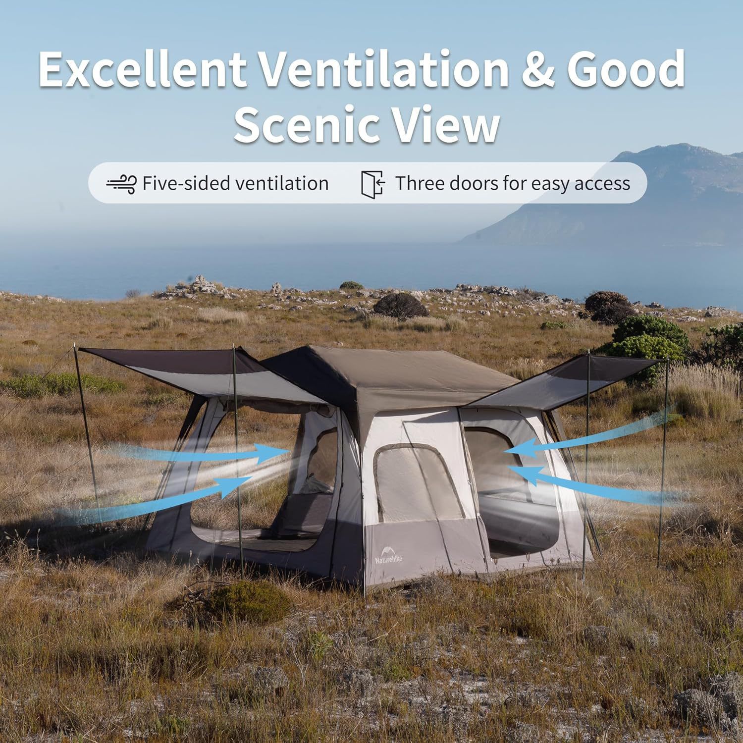 thumbnail image 2 of Naturehike Cloud Boundar Camping Tent, 60S Easy Setup Instant... 2 of 14