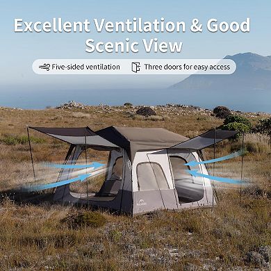 Naturehike Camping Tent, 60S Easy Setup Instant Tent Pop-up Tent, Waterproof Large Tents.