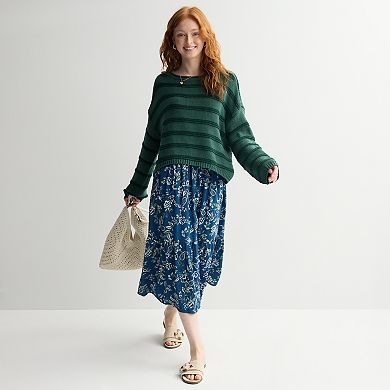 Juniors' SO® Textured Boatneck Sweater