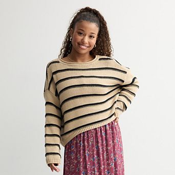 Juniors' SO® Textured Boatneck Sweater