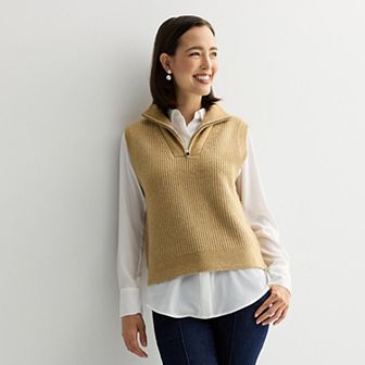 Women's Nine West Quarter Zip Vest