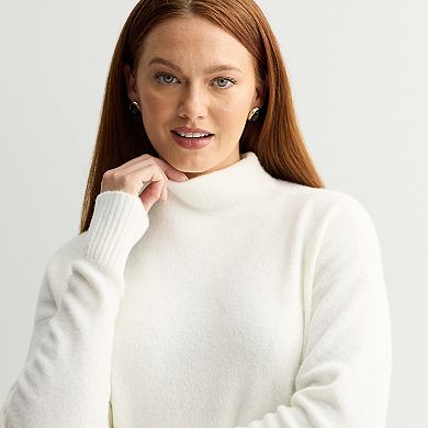 Women's Nine West Soft Funnel Neck Relaxed Sweater