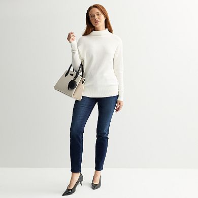 Women's Nine West Soft Funnel Neck Relaxed Sweater