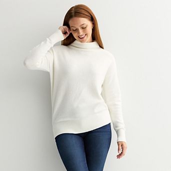Women's Nine West Soft Funnel Neck Relaxed Sweater