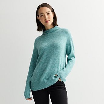 Women's Nine West Soft Funnel Neck Relaxed Sweater