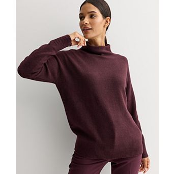 Women's Nine West Soft Funnel Neck Relaxed Sweater