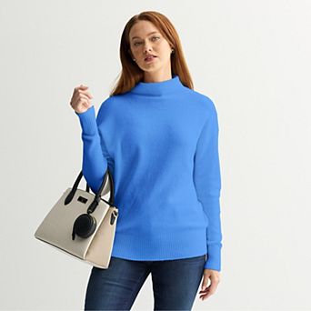 Women's Nine West Soft Funnel Neck Relaxed Sweater