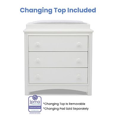 Delta Children Perry 3-Drawer Dresser With Changing Top