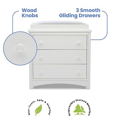 Delta Children Perry 3-Drawer Dresser With Changing Top
