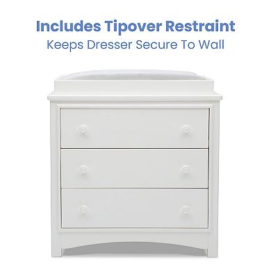 Delta Children Perry 3-Drawer Dresser With Changing Top