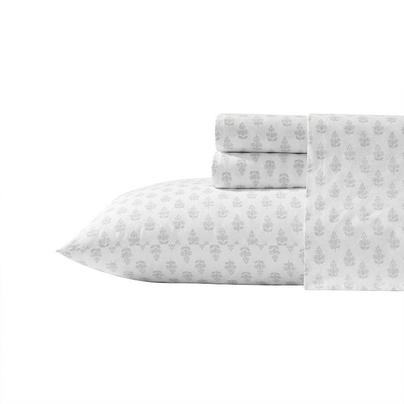 Laura Ashley Leanna Sheet Set with Pillowcases, Francesca Gray