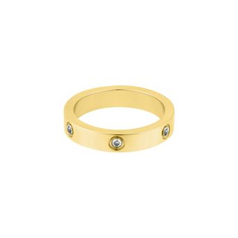 Adornia Tarnish Resistant Cubic Zirconia Pave Eternity Band Ring