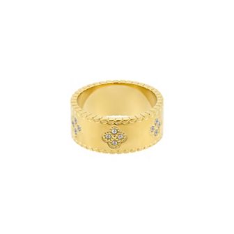 Adornia Tarnish Resistant Cubic Zirconia Clover Band Ring