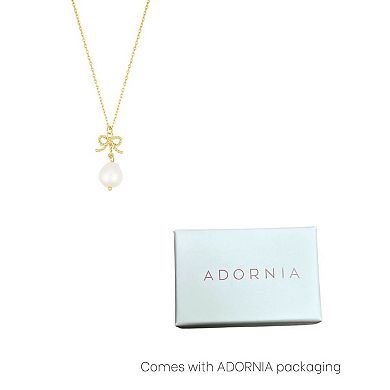 Adornia Freshwater Cultured Pearl Bow Necklace