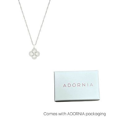 Adornia Simulated Pearl Clover Necklace