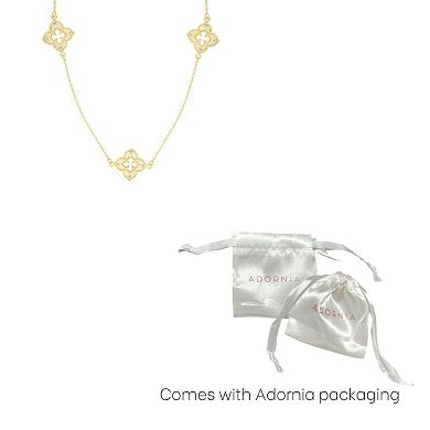 Adornia Clover Station Cubic Zirconia Necklace