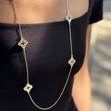 Adornia Clover Station Cubic Zirconia Necklace