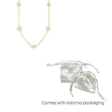 Adornia Mother-Of-Pearl Flower Station Necklace