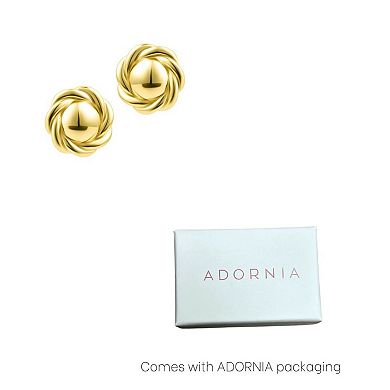 Adornia Round Rope Stud Earrings