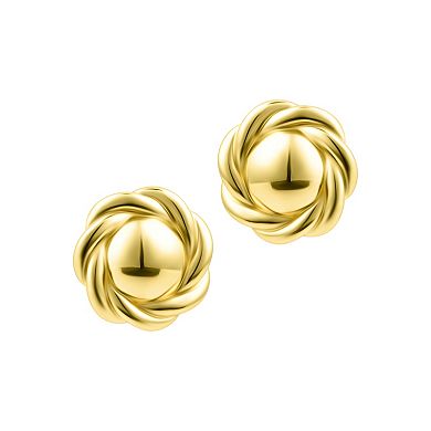 Adornia Round Rope Stud Earrings