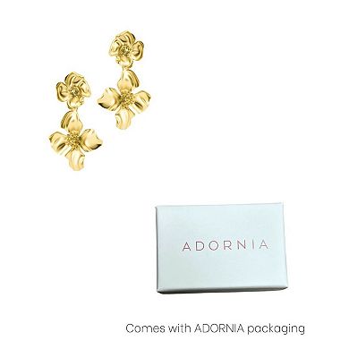 Adornia Flower Double Drop Earrings