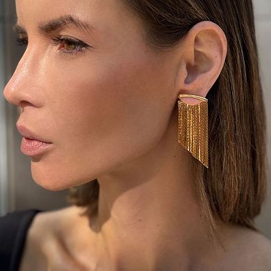 Adornia Fringe Jacket Earrings