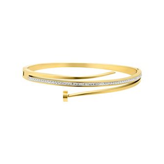 Adornia Tarnish Resistant Cubic Zirconia Pave Nail Bangle Bracelet