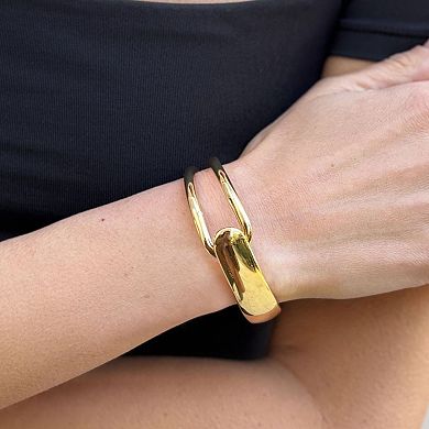Adornia Overlapping Open Cuff Bracelet