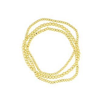Adornia Stretch Ball Trio Bracelet Set