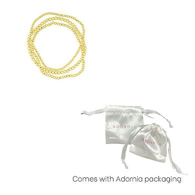 Adornia Stretch Ball Trio Bracelet Set