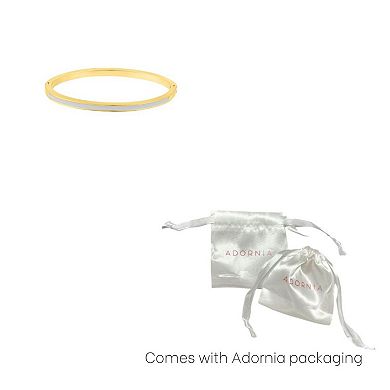 Adornia White Enamel Cuff Bracelet