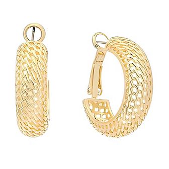 Juvell 18k Gold Plated Woven Hoop Earrings