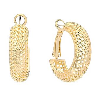 Juvell 18k Gold Plated Woven Hoop Earrings