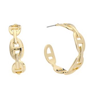 Juvell 18k Gold Plated Openwork Hoop Earrings