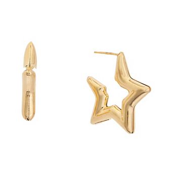 Juvell 18k Gold Plated Star Earrings