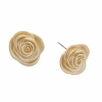 Juvell 18k Gold Plated Rose Stud Earrings