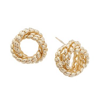 Juvell 18k Gold Plated Knot Stud Earrings