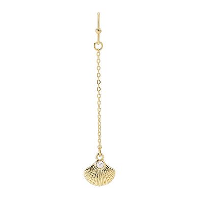 LC Lauren Conrad Simulated Pearl Shell Nickel Free Linear Earrings