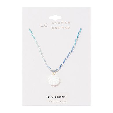 LC Lauren Conrad White Cord White Shell Necklace