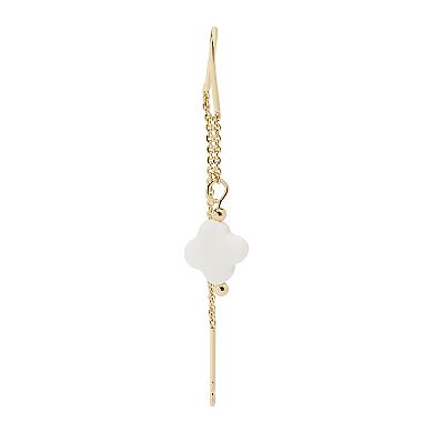 LC Lauren Conrad Gold Tone Lucky Clover Nickel Free Earrings