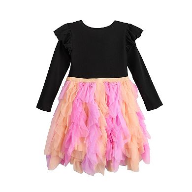 Girls 4-12 Barbie® Moon And Star Long Sleeve Tutu Dress