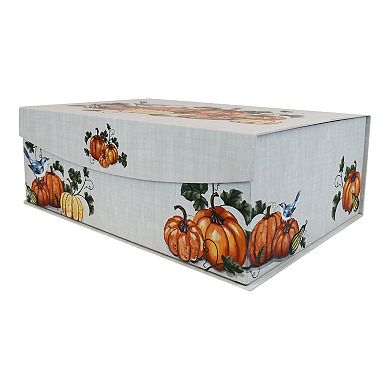 Celebrate Together Fall Large Bird and Pumpkin Hinge Paper Box