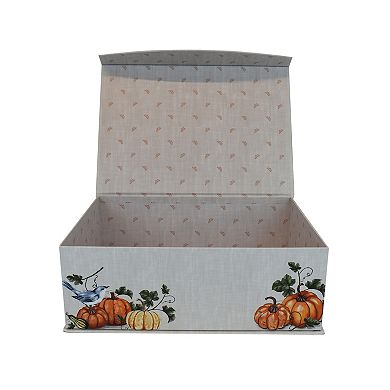 Celebrate Together Fall Large Bird and Pumpkin Hinge Paper Box