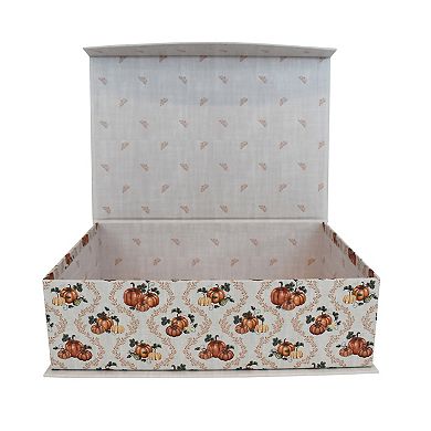 Celebrate Together Fall Pumpkin Hinge Paper Box Table Decor