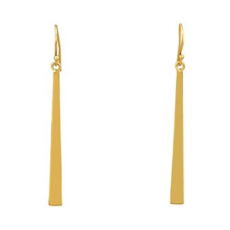 Primavera 24k Gold Over Silver Drop Stick Earrings
